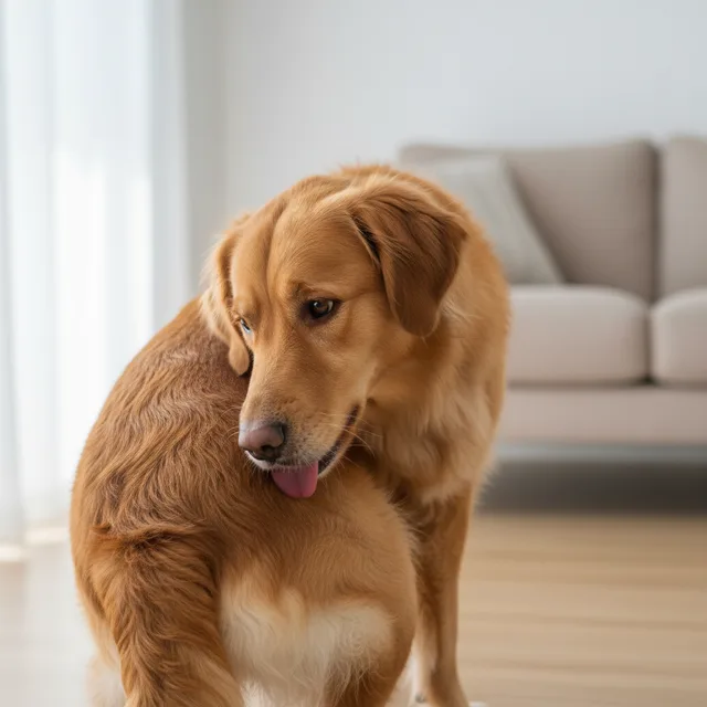 Recurring anal-gland trouble in dogs — what it can look like