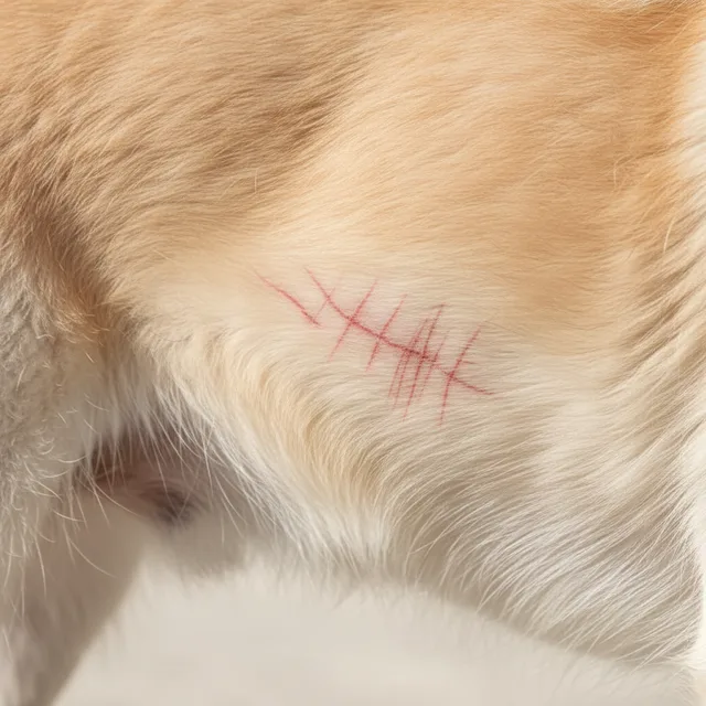 Scratch wounds in dogs — what it can look like