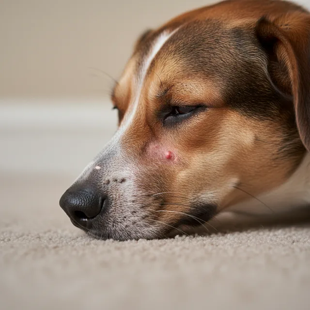Face rubbing in dogs — what it can look like