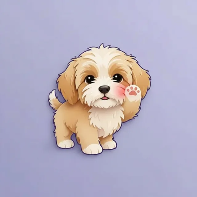 Face rubbing in dogs — illustration