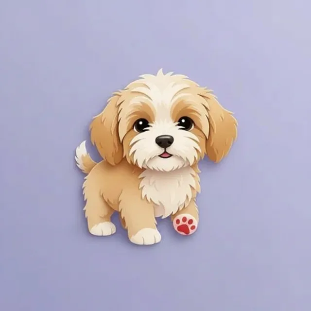 Red, inflamed paws in dogs — illustration