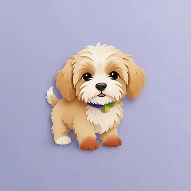 Rust-stained fur in dogs — illustration