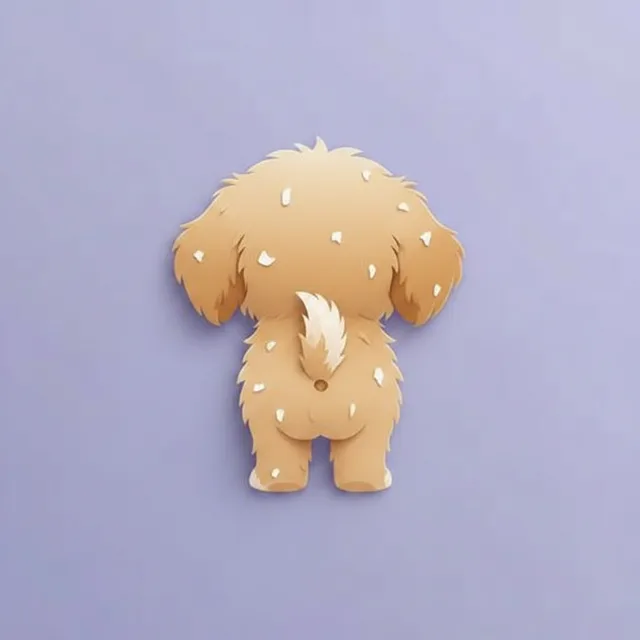Flaking & dandruff in dogs — illustration