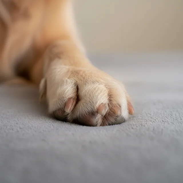 Swollen, sore paws in dogs — what it can look like
