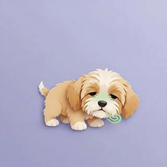 Vomiting in dogs — illustration